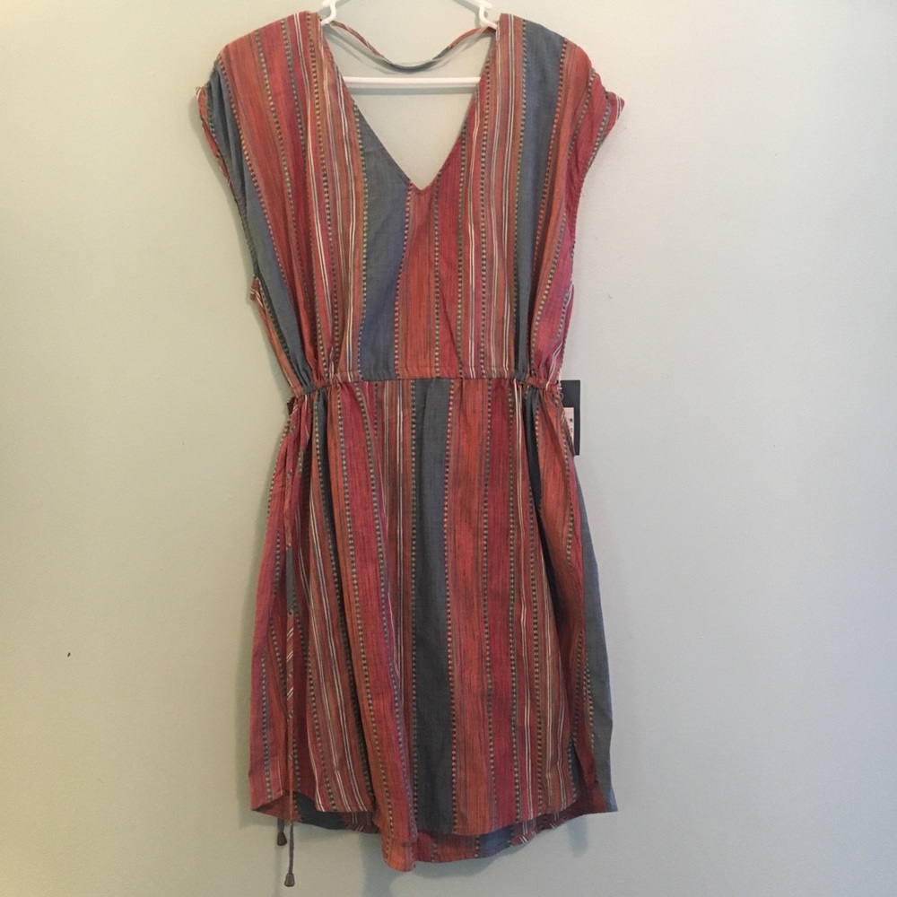 Striped Side Tie Dress